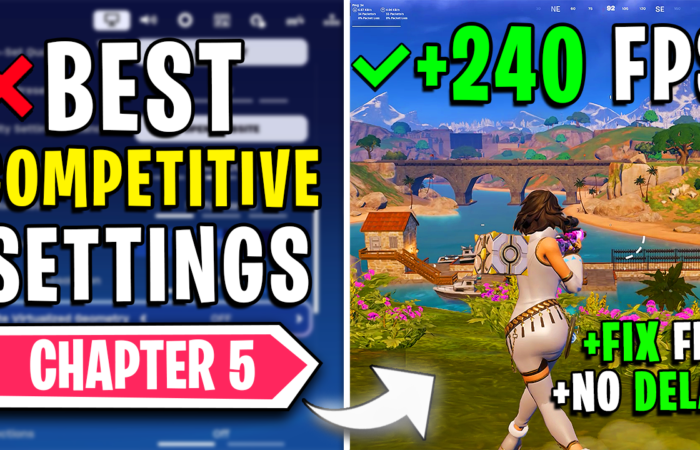 *BEST SETTINGS* for MAX FPS in FORTNITE CHAPTER 5!
