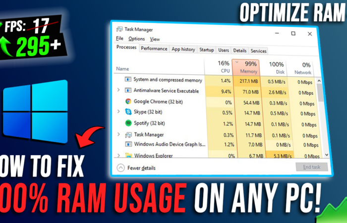 FIX 100% RAM USAGE on WINDOWS – Optimize RAM with BEST SETTINGS✅