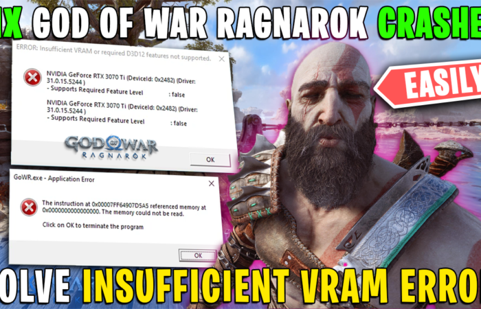 How to Fix God of War Ragnarok Errors | Fix Insufficient VRAM Requirement & Black Screen Errors