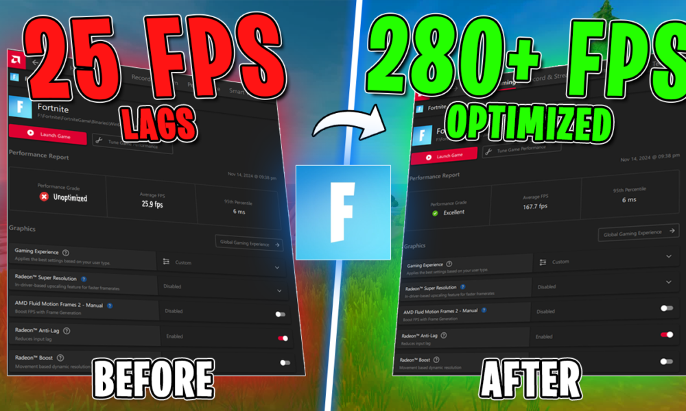 Fortnite – AMD Radeon Settings for FPS Boost and Optimize Performance📈✅