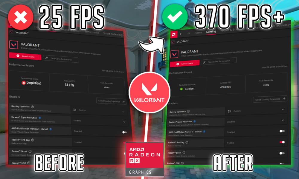 Valorant – NEW AMD Radeon Settings for FPS Boost, 0 Input Delay on ANY PC 🔧