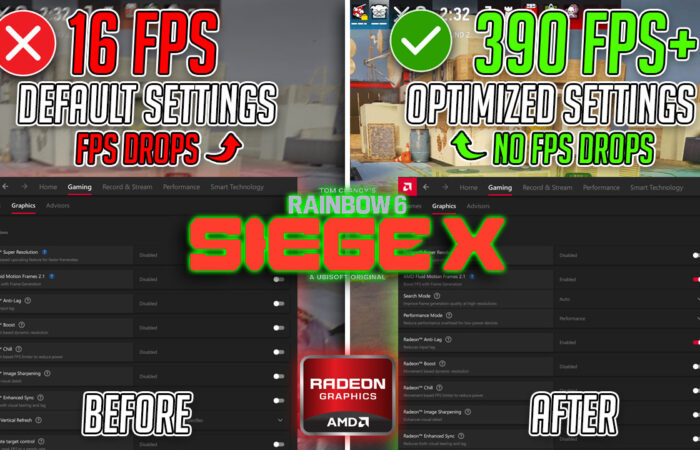 Rainbow Six: Siege – BEST AMD Radeon Settings for MAX FPS & LOW Input Lag! 🔧