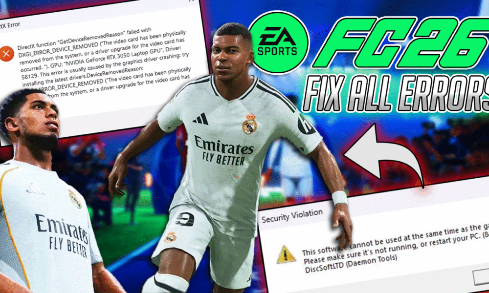 How to Fix EA Sports FC26 Errors – Fix Crashing, Insufficient VRAM Requirement & Black Screen Errors