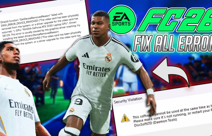 How to Fix EA Sports FC26 Errors – Fix Crashing, Insufficient VRAM Requirement & Black Screen Errors