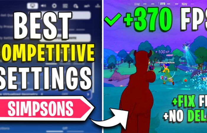 Fortnite Simpsons – BEST PC Settings to Fix FPS Drops, Lags, Stutters🔧 | DX12 Settings📈