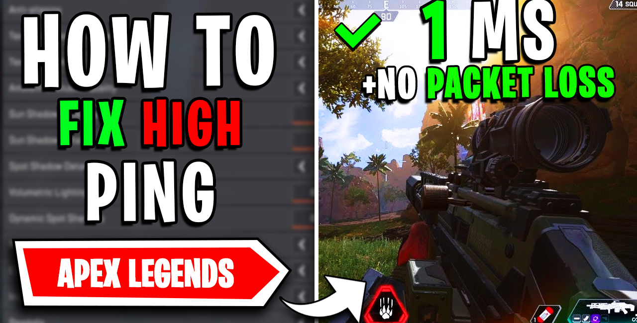 How to FIX High Ping, Packet Loss & Rubberbanding in Apex Legends on ANY PC📈