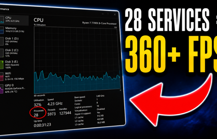 How to Get LOWER SERVICES for MAX FPS & Gaming Performance on ANY PC🚀