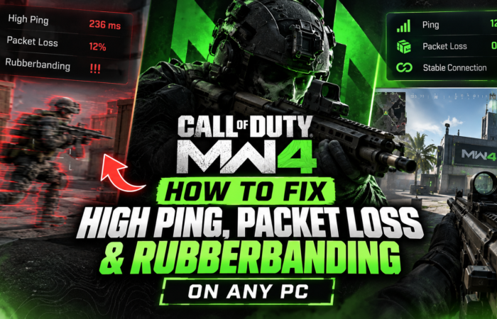 Call of Duty MW4: How to Fix High Ping, Packet Loss & Rubberbanding on ANY PC🌐